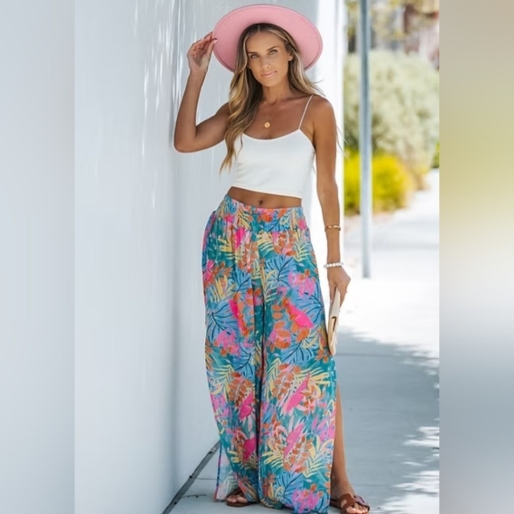 Kona Sol Colorful Wide Leg Pants